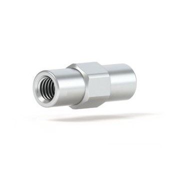 Upchurch Scientific VHP ZDV Union Body for 178 um OD Tubing, 13 nL, 10-32 Coned, 0.50 mm Thru-hole, Stainless Steel, Single - U-411-01 - Click Image to Close